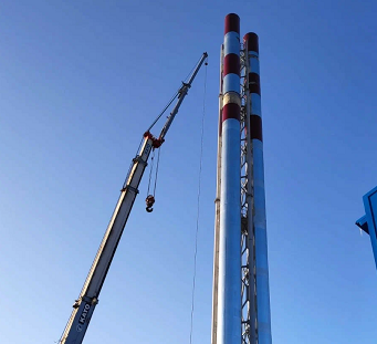 УГМК-Телеком смонтировала 45-метровую дымовую трубу для автоматизированной котельной на Алтае